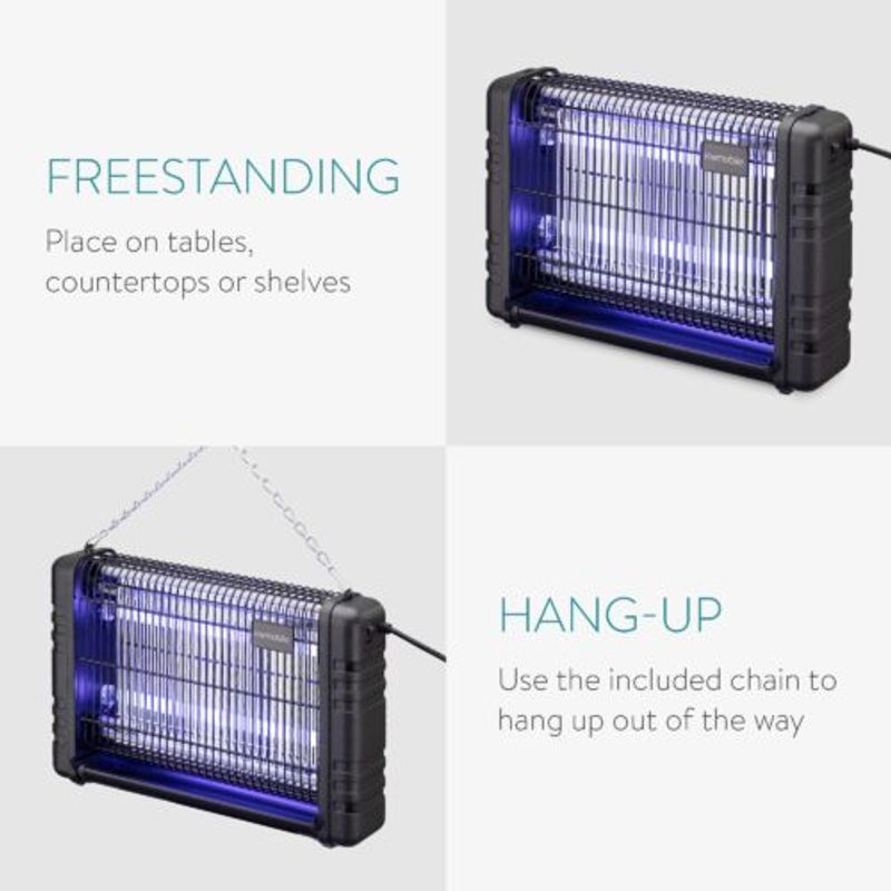 Casa si Gradina - Gradinarit si plante - Intretinere gradina - Articole daunatori gradina - Lampa UV pentru insecte 4000V, 80 m2, Kwmobile, Negru, Plastic, 53414.01 - Infinity.ro