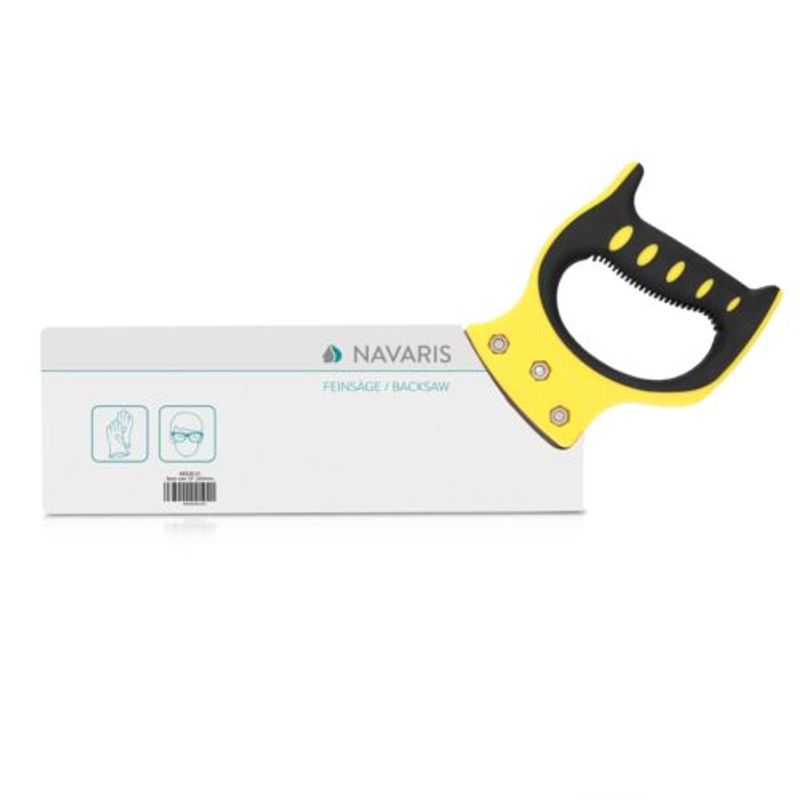 Casa si Gradina - Constructii - Scule de mana si unelte - Bomfaiere si fierastraie - Fierastrau manual cu dinti fini pentru lemn Navaris Tenon, 12 inchi, 48528.01 - Infinity.ro