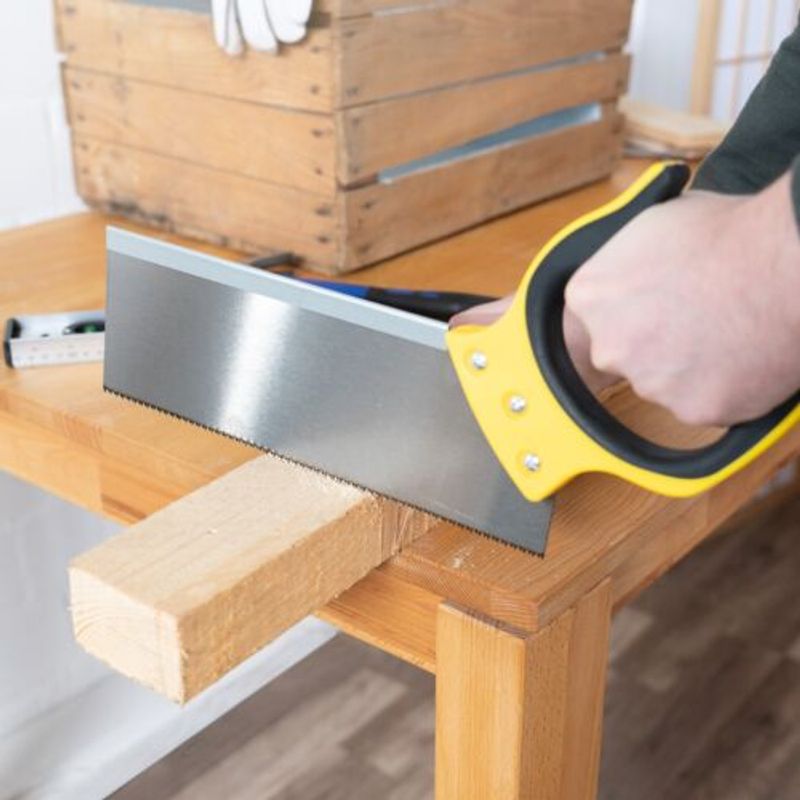 Casa si Gradina - Constructii - Scule de mana si unelte - Bomfaiere si fierastraie - Fierastrau manual cu dinti fini pentru lemn Navaris Tenon, 12 inchi, 48528.01 - Infinity.ro