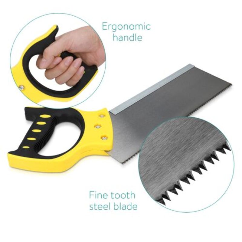 Casa si Gradina - Constructii - Scule de mana si unelte - Bomfaiere si fierastraie - Fierastrau manual cu dinti fini pentru lemn Navaris Tenon, 12 inchi, 48528.01 - Infinity.ro