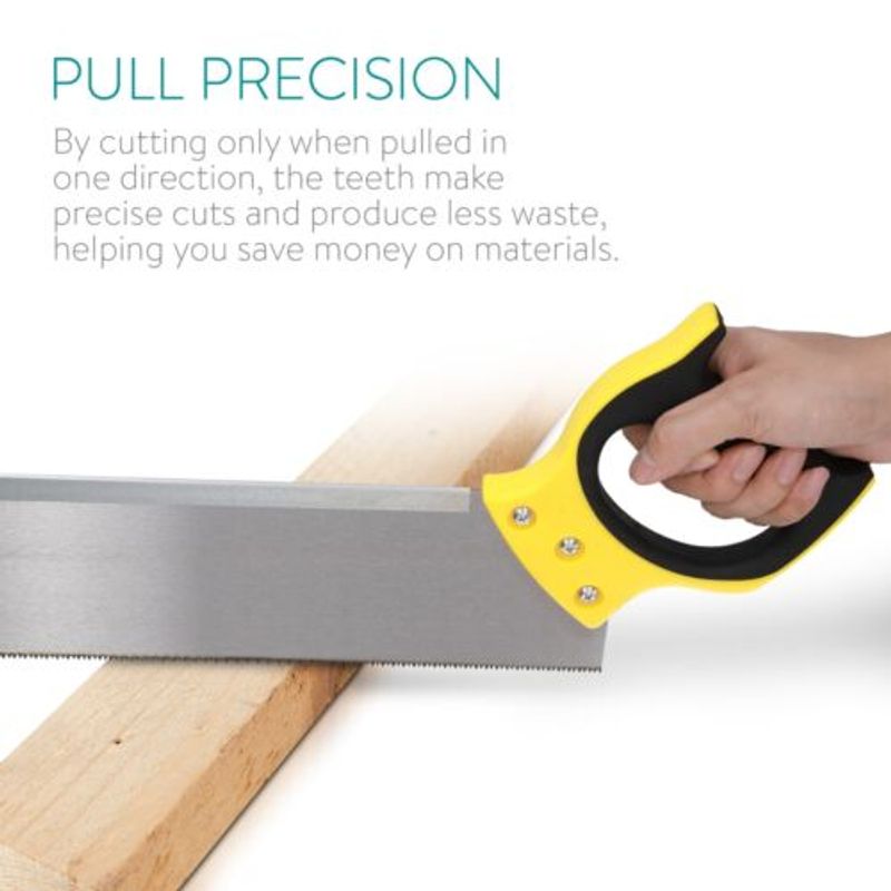 Casa si Gradina - Constructii - Scule de mana si unelte - Bomfaiere si fierastraie - Fierastrau manual cu dinti fini pentru lemn Navaris Tenon, 12 inchi, 48528.01 - Infinity.ro