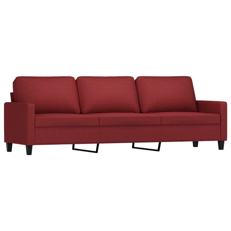 Casa si Gradina - Mobilier - Seturi de mobilier - Seturi living - Set canapea cu perne, 4 piese, textil, rosu vin, model 6 - Infinity.ro