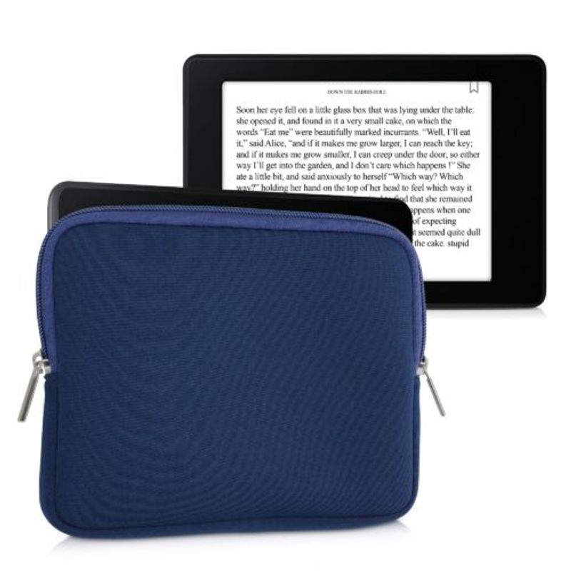 Laptop, Telefoane si Tablete - Telefoane mobile si accesorii - Accesorii Telefoane - Huse telefoane - Husa universala pentru eBook Reader de 7 inch, Kwmobile, Albastru, Textil, 57397.17 - Infinity.ro
