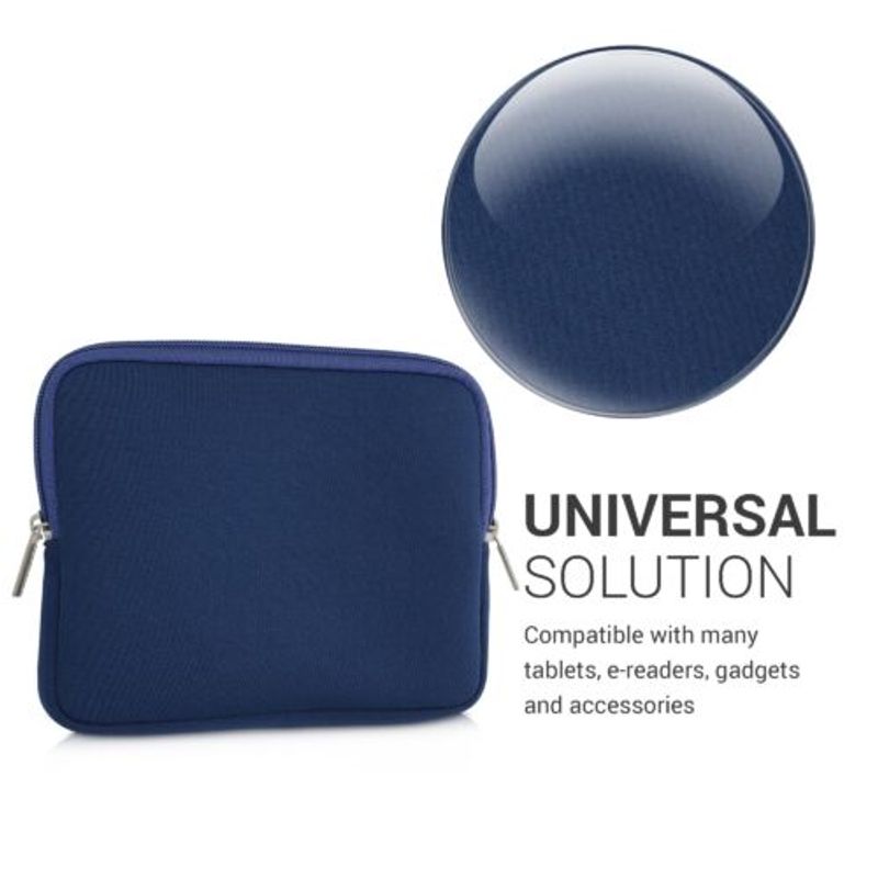 Laptop, Telefoane si Tablete - Telefoane mobile si accesorii - Accesorii Telefoane - Huse telefoane - Husa universala pentru eBook Reader de 7 inch, Kwmobile, Albastru, Textil, 57397.17 - Infinity.ro