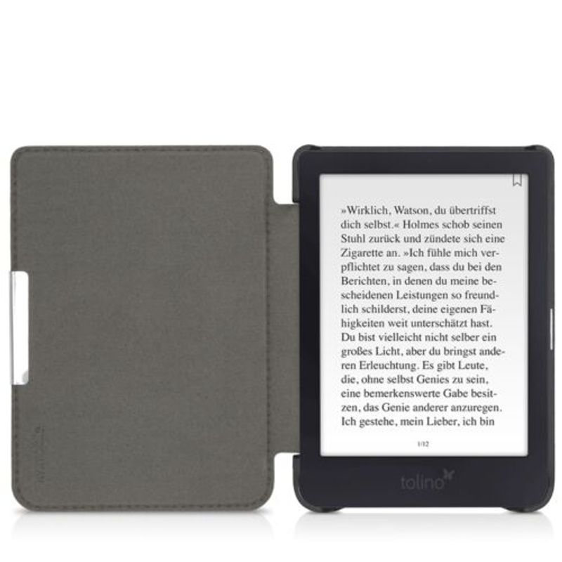 Laptop, Telefoane si Tablete - Tablete si accesorii tablete - Accesorii Tablete - Huse tablete - Husa pentru Tolino Shine 3, Piele ecologica, Gri, 48979.07 - Infinity.ro