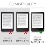 Laptop, Telefoane si Tablete - Tablete si accesorii tablete - Accesorii Tablete - Huse tablete - Husa pentru Tolino Vision 4/Vision 3/Vision 2, Piele ecologica, Gri, 48972.02 - Infinity.ro
