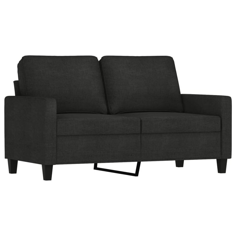 Casa si Gradina - Mobilier - Seturi de mobilier - Seturi living - Set de canapele cu perne, 2 piese, textil, negru - Infinity.ro