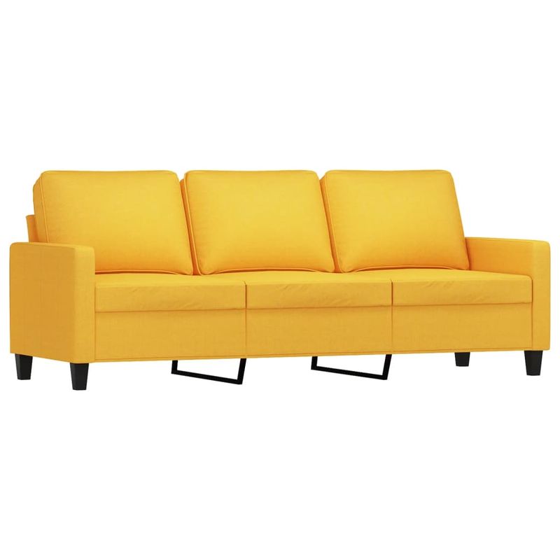 Casa si Gradina - Mobilier - Seturi de mobilier - Seturi living - Set de canapele cu perne, 2 piese, textil, galben deschis - Infinity.ro