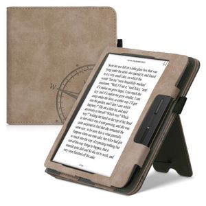 Husa pentru Tolino Vision 5, Piele ecologica, Maro, Kwmobile, 56270.01