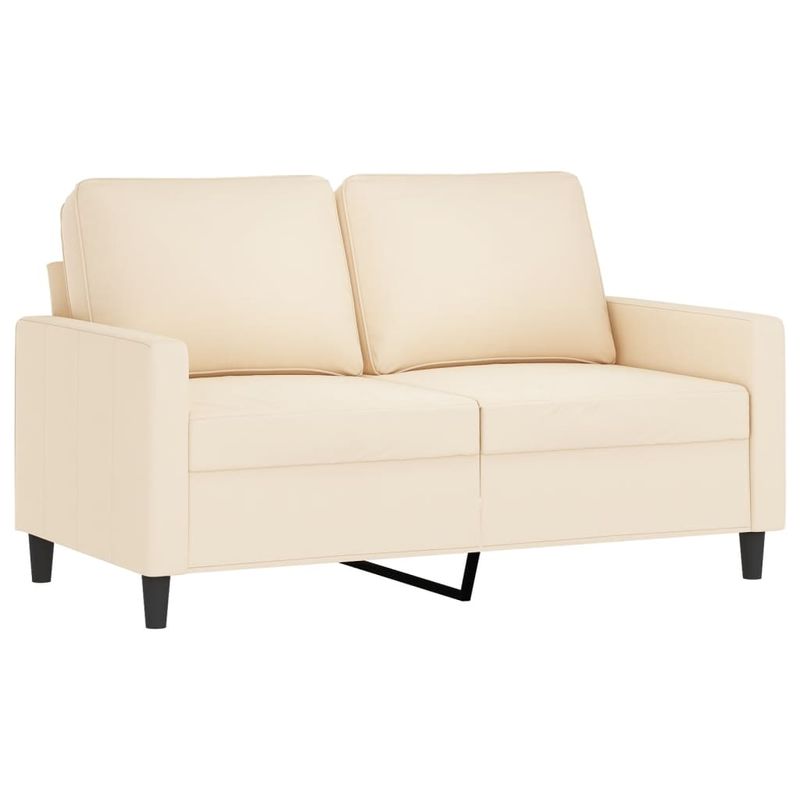 Casa si Gradina - Mobilier - Seturi de mobilier - Seturi living - Set de canapele cu perne, 2 piese, catifea, crem - Infinity.ro