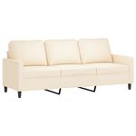 Casa si Gradina - Mobilier - Seturi de mobilier - Seturi living - Set de canapele cu perne, 2 piese, catifea, crem - Infinity.ro