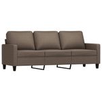 Casa si Gradina - Mobilier - Seturi de mobilier - Seturi living - Set de canapea cu perne, 3 piese, textil, gri taupe, model 1 - Infinity.ro