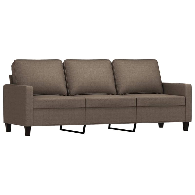 Casa si Gradina - Mobilier - Seturi de mobilier - Seturi living - Set de canapea cu perne, 3 piese, textil, gri taupe, model 1 - Infinity.ro