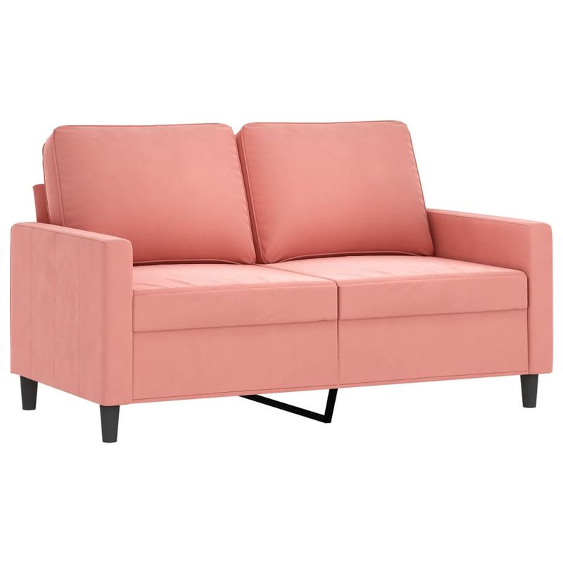 Casa si Gradina - Mobilier - Seturi de mobilier - Seturi living - Set de canapele cu perne, 2 piese, catifea, roz - Infinity.ro