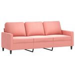 Casa si Gradina - Mobilier - Seturi de mobilier - Seturi living - Set de canapele cu perne, 2 piese, catifea, roz - Infinity.ro