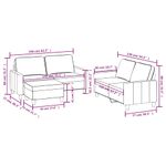 Casa si Gradina - Mobilier - Seturi de mobilier - Seturi living - Set de canapea cu perne, 3 piese, textil, gri taupe, model 2 - Infinity.ro