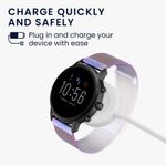 Laptop, Telefoane si Tablete - Telefoane mobile si accesorii - Accesorii Telefoane - Cabluri si adaptoare telefoane - Cablu de alimentare kwmobile pentru Fossil Gen 6/Gen 5/Gen 4, Plastic, Alb, 58644.02 - Infinity.ro