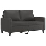 Casa si Gradina - Mobilier - Seturi de mobilier - Seturi living - Set de canapele cu perne, 3 piese, piele ecologica, gri, model 1 - Infinity.ro
