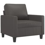 Casa si Gradina - Mobilier - Seturi de mobilier - Seturi living - Set de canapele cu perne, 3 piese, piele ecologica, gri, model 1 - Infinity.ro