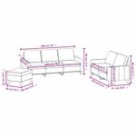 Casa si Gradina - Mobilier - Seturi de mobilier - Seturi living - Set de canapele cu perne, 3 piese, piele ecologica, cappuccino, model 2 - Infinity.ro
