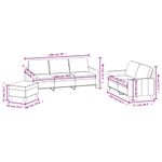 Casa si Gradina - Mobilier - Seturi de mobilier - Seturi living - Set de canapele cu perne, 3 piese, piele ecologica, gri, model 2 - Infinity.ro