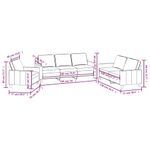 Casa si Gradina - Mobilier - Seturi de mobilier - Seturi living - Set de canapele cu perne, 3 piese, textil, galben deschis, model 1 - Infinity.ro
