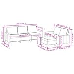 Casa si Gradina - Mobilier - Seturi de mobilier - Seturi living - Set de canapele cu perne, 3 piese, textil, negru, model 3 - Infinity.ro