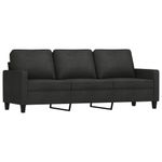 Casa si Gradina - Mobilier - Seturi de mobilier - Seturi living - Set de canapele cu perne, 3 piese, textil, negru, model 3 - Infinity.ro