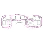 Casa si Gradina - Mobilier - Seturi de mobilier - Seturi living - Set de canapele cu perne, 4 piese, textil, maro, model 1 - Infinity.ro
