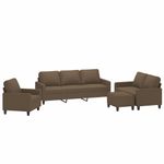 Casa si Gradina - Mobilier - Seturi de mobilier - Seturi living - Set de canapele cu perne, 4 piese, textil, maro, model 1 - Infinity.ro