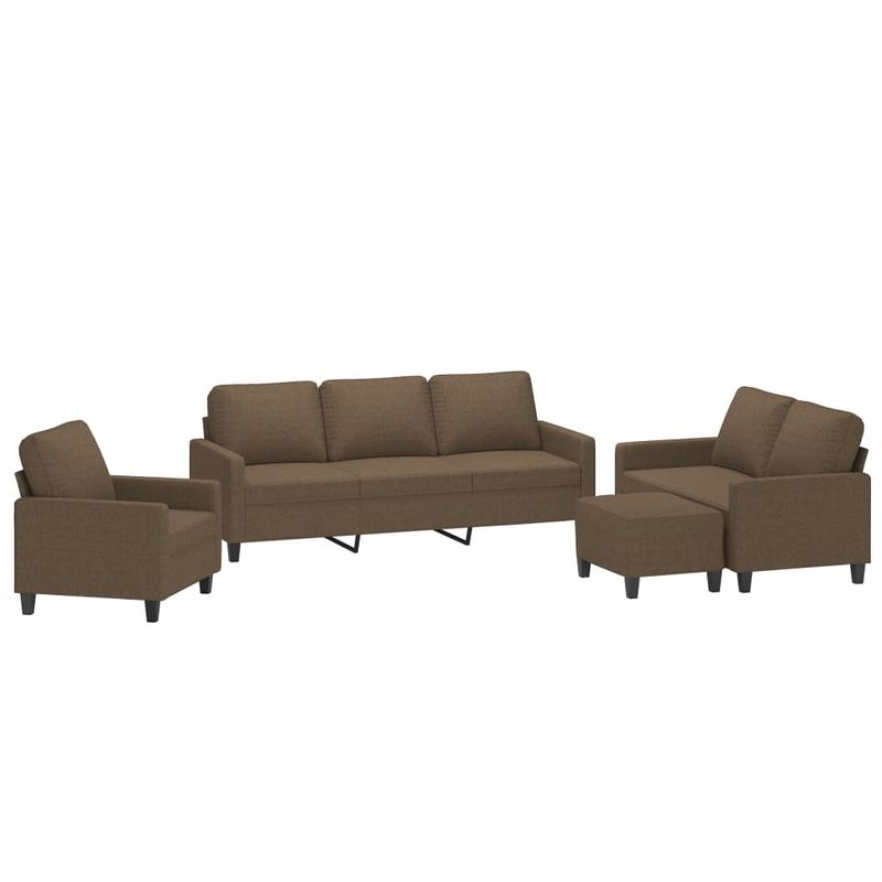 Casa si Gradina - Mobilier - Seturi de mobilier - Seturi living - Set de canapele cu perne, 4 piese, textil, maro, model 1 - Infinity.ro