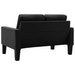 Casa si Gradina - Mobilier - Seturi de mobilier - Seturi living - Set de canapele, 2 piese, piele ecologica, negru, model 2 - Infinity.ro