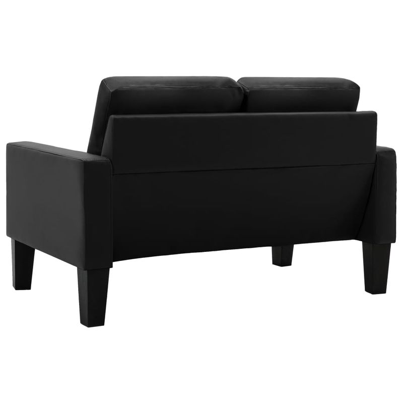 Casa si Gradina - Mobilier - Seturi de mobilier - Seturi living - Set de canapele, 2 piese, piele ecologica, negru, model 2 - Infinity.ro