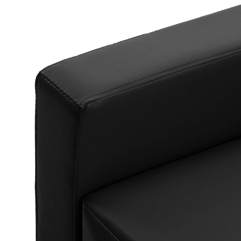 Casa si Gradina - Mobilier - Seturi de mobilier - Seturi living - Set de canapele, 2 piese, piele ecologica, negru, model 2 - Infinity.ro