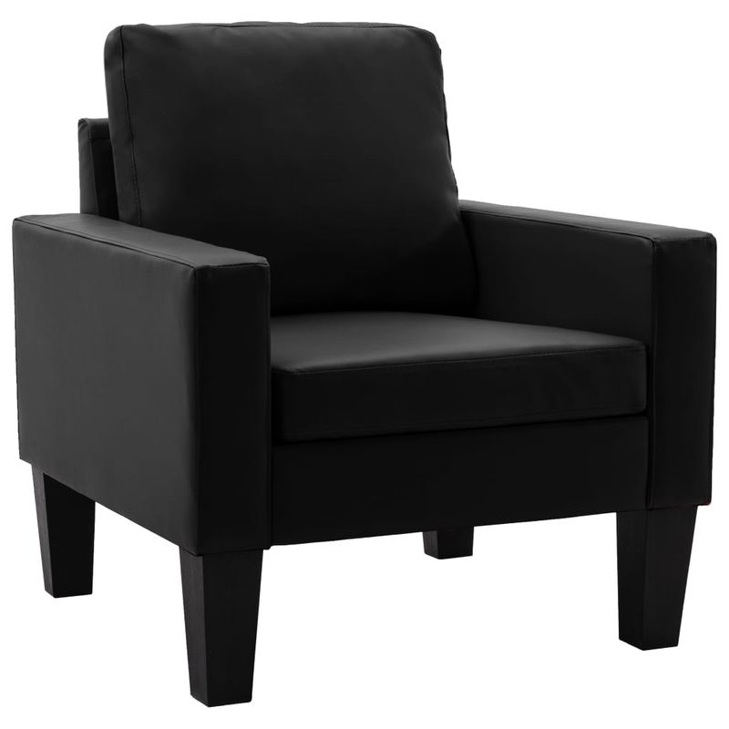 Casa si Gradina - Mobilier - Seturi de mobilier - Seturi living - Set de canapele, 2 piese, piele ecologica, negru, model 2 - Infinity.ro