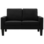 Casa si Gradina - Mobilier - Seturi de mobilier - Seturi living - Set de canapele, 2 piese, piele ecologica, negru, model 2 - Infinity.ro