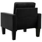 Casa si Gradina - Mobilier - Seturi de mobilier - Seturi living - Set de canapele, 2 piese, piele ecologica, negru, model 2 - Infinity.ro