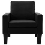 Casa si Gradina - Mobilier - Seturi de mobilier - Seturi living - Set de canapele, 2 piese, piele ecologica, negru, model 2 - Infinity.ro