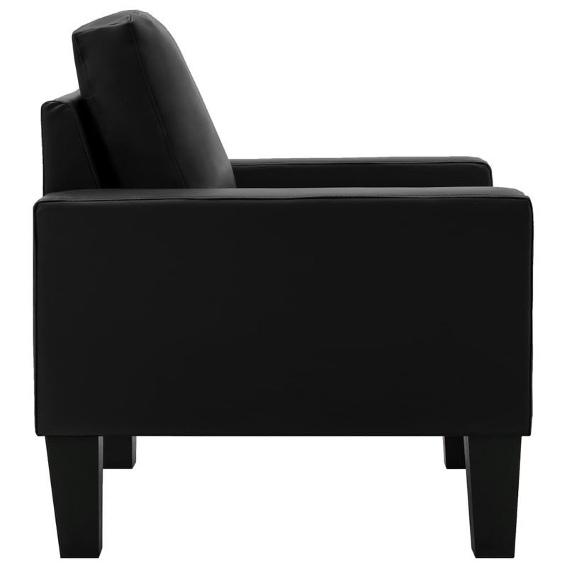Casa si Gradina - Mobilier - Seturi de mobilier - Seturi living - Set de canapele, 2 piese, piele ecologica, negru, model 2 - Infinity.ro