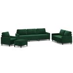Casa si Gradina - Mobilier - Seturi de mobilier - Seturi living - Set de canapele cu perne, 4 piese, catifea, verde inchis, model 2 - Infinity.ro