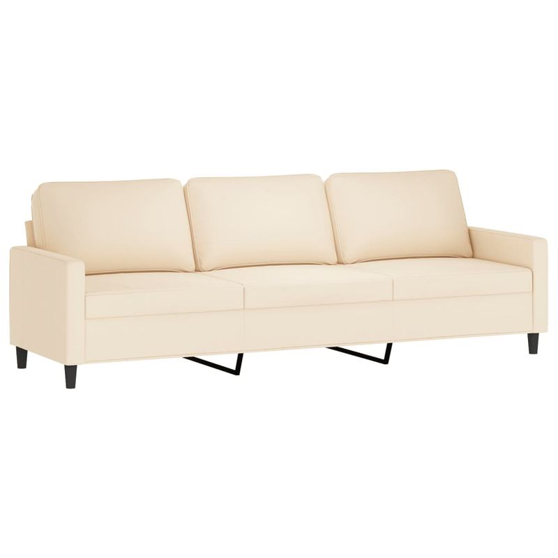 Casa si Gradina - Mobilier - Seturi de mobilier - Seturi living - Set de canapele cu perne, 4 piese, catifea, crem, model 2 - Infinity.ro