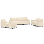 Casa si Gradina - Mobilier - Seturi de mobilier - Seturi living - Set de canapele cu perne, 4 piese, catifea, crem, model 2 - Infinity.ro