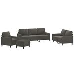 Casa si Gradina - Mobilier - Seturi de mobilier - Seturi living - Set de canapele cu perne, 4 piese, catifea, gri inchis, model 1 - Infinity.ro