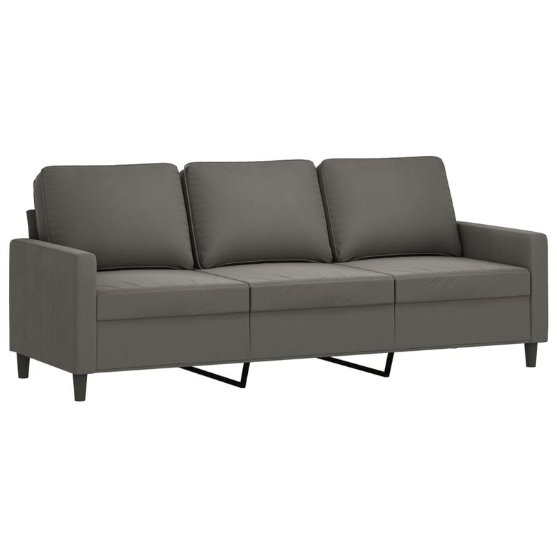Casa si Gradina - Mobilier - Seturi de mobilier - Seturi living - Set de canapele cu perne, 4 piese, catifea, gri inchis, model 1 - Infinity.ro