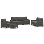 Casa si Gradina - Mobilier - Seturi de mobilier - Seturi living - Set de canapele cu perne, 4 piese, catifea, gri inchis, model 1 - Infinity.ro