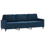 Casa si Gradina - Mobilier - Seturi de mobilier - Seturi living - Set de canapele cu perne, 4 piese, catifea, albastru, model 2 - Infinity.ro