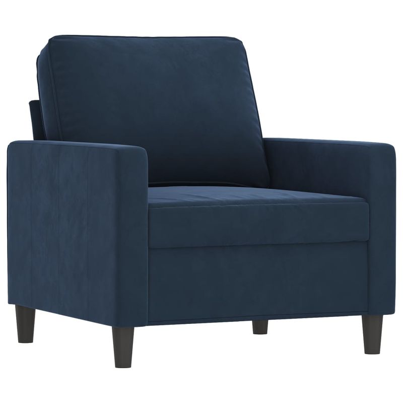 Casa si Gradina - Mobilier - Seturi de mobilier - Seturi living - Set de canapele cu perne, 4 piese, catifea, albastru, model 2 - Infinity.ro