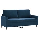 Casa si Gradina - Mobilier - Seturi de mobilier - Seturi living - Set de canapele cu perne, 4 piese, catifea, albastru, model 2 - Infinity.ro