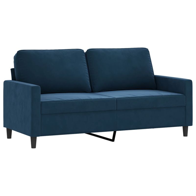 Casa si Gradina - Mobilier - Seturi de mobilier - Seturi living - Set de canapele cu perne, 4 piese, catifea, albastru, model 2 - Infinity.ro