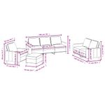 Casa si Gradina - Mobilier - Seturi de mobilier - Seturi living - Set de canapele cu perne, 4 piese, catifea, crem, model 1 - Infinity.ro